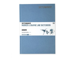 Скетчбук SketchMarker В5 44 листов, 180 г, светло-голубой, MGLHM / LBLUE