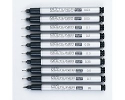 Лайнер Copic, Multiliner 0,05 мм-foto3
