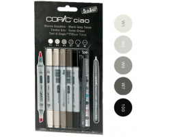 Маркеры в наборе Copic Ciao Теплые серые цвета 5+1 лайнер 22075565-foto2