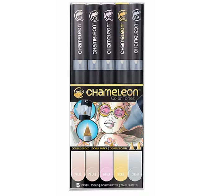 Chameleon маркеры набор 5 шт - Pastel Tones (пастельные тона) CT0501