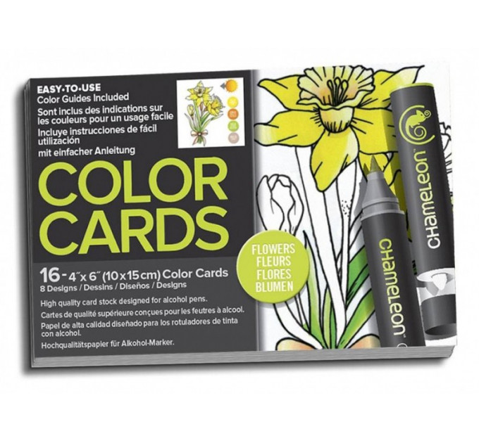 Раскраска Chameleon Color Cards Flowers CC0102