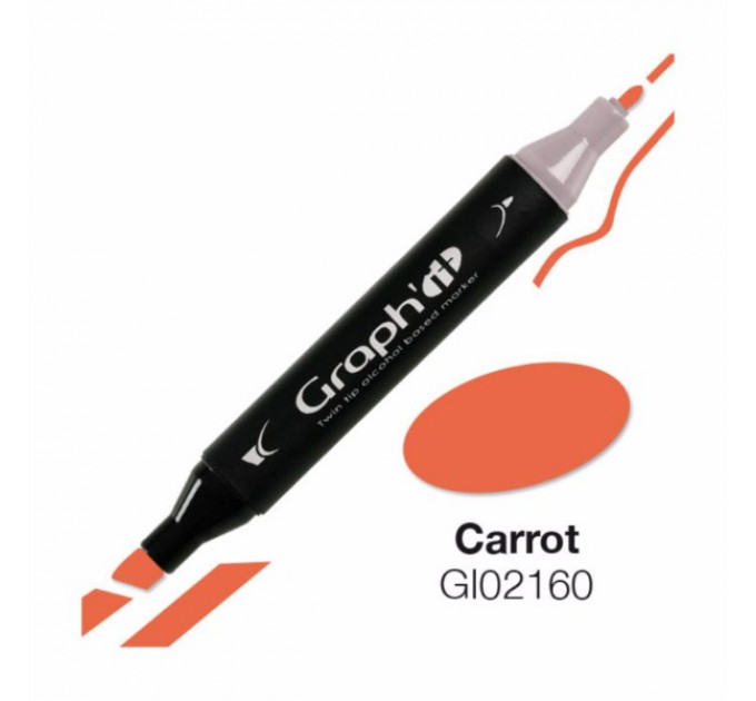 Маркер Graphit двосторонній Морквяний арт GI02160