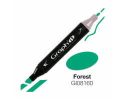 Маркер Graphit двусторонний Зеленый лес