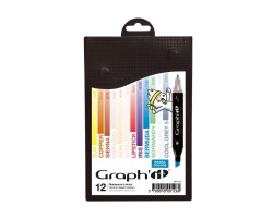 Маркеры Graphit в наборах Manga, Основные цвета, 12 шт - GI00126
