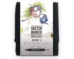 Маркери набір SketchMarker Brush Крок 1 12 шт, SMB-12STEP1-foto3