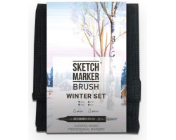 Набор маркеров SketchMarker Brush Зима 12 шт, SMB-12WINT-foto3