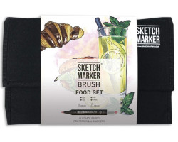 Набор маркеров SketchMarker Brush Еда 24 шт, SMB-24FOOD-foto2