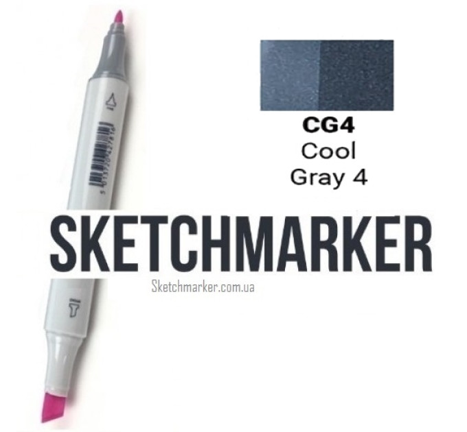 Маркер Sketchmarker Поштучно SKETCHMARKER Cool gray 4 (Прохладный серый 4), SM-CG04