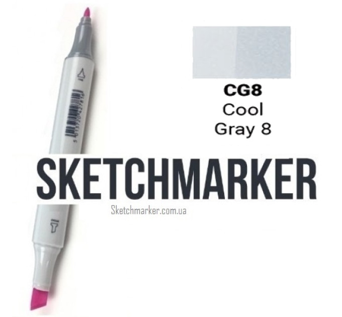 Маркер Sketchmarker Cool Gray 8 (Прохладный серый 8), SM-CG08