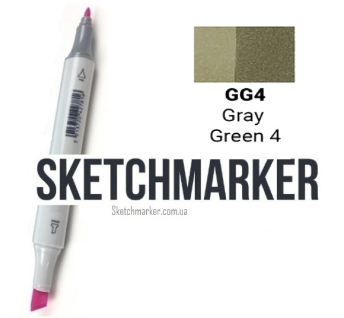 Маркер Sketchmarker Gray Green 4 (Серо зелёный 4), SM-GG04