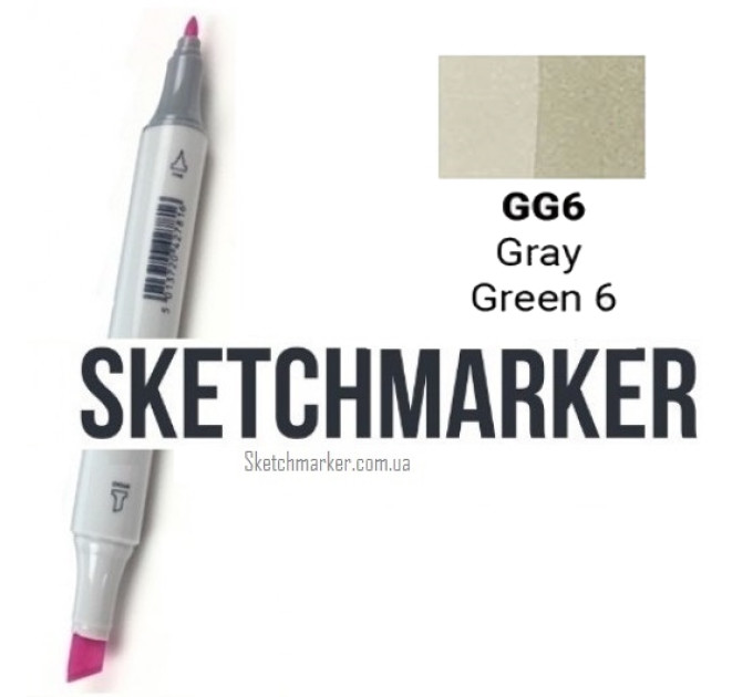 Маркер Sketchmarker Gray Green 6 (Серо-зелёный 6), SM-GG06