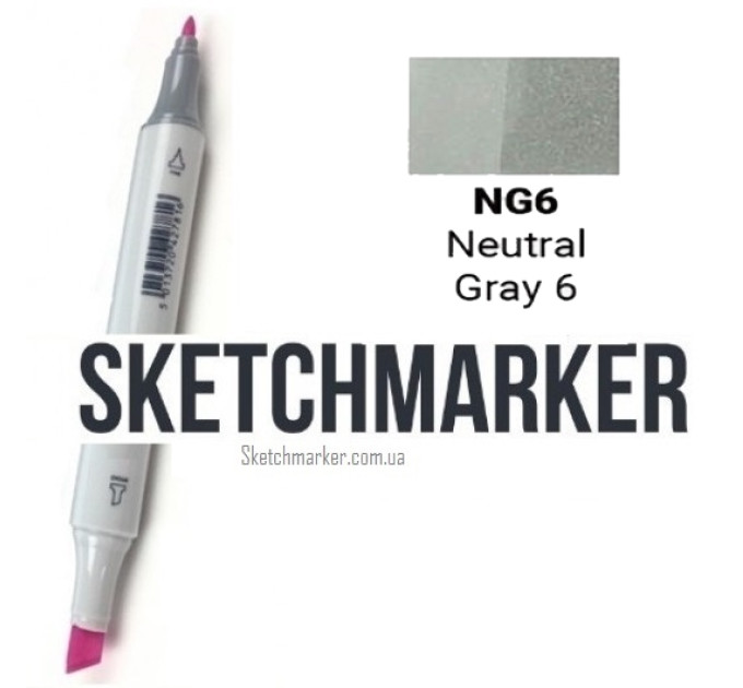 Маркер Sketchmarker Поштучно SKETCHMARKER Neutral Gray 6 (Нейтральный серый 6), SM-NG06
