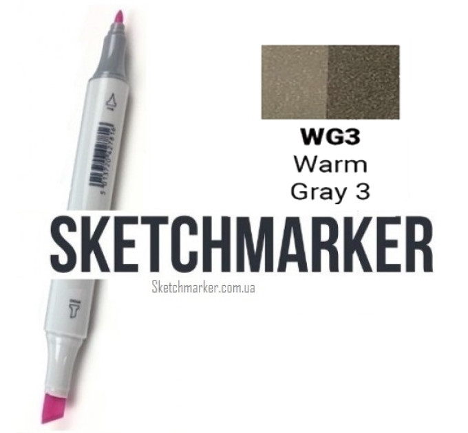 Маркер Sketchmarker Warm Gray 3 (Теплый серый 3), SM-WG03