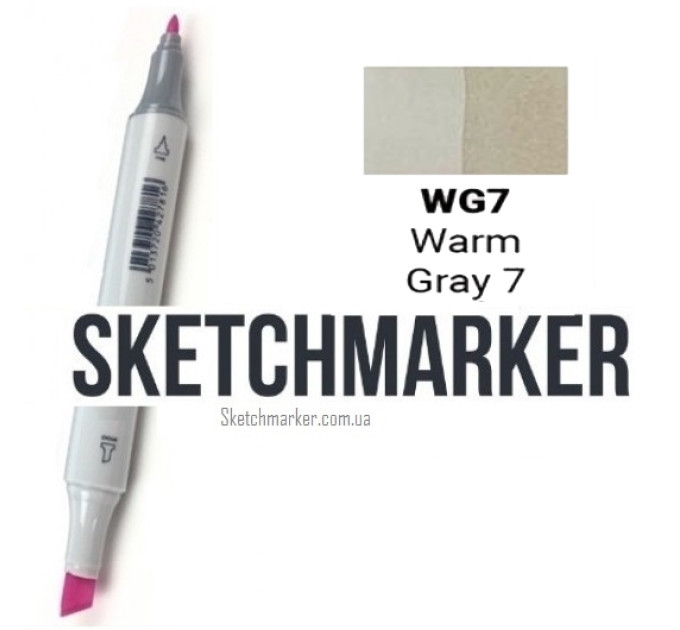 Маркер Sketchmarker Warm Gray 7 (Теплый серый 7), SM-WG07