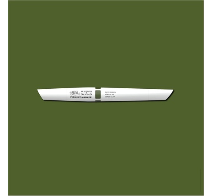 Маркер пигментный Pigment marker Winsor & Newton, № 447 Зелений оливковий