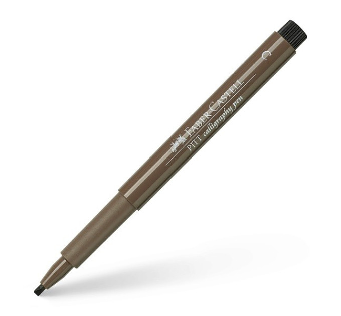 Капиллярная ручка Faber Castell 167577 PITT для каллиграфии ширина линии C = 2.5 mm - коричневый - 167577 (177)