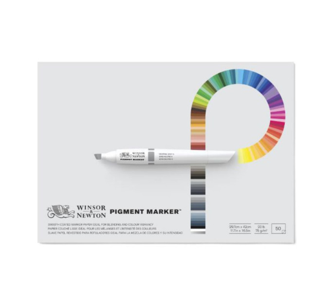 Склейка Pad для маркеров Pigment marker, 22,9х30,5 см, W&N, 50 л