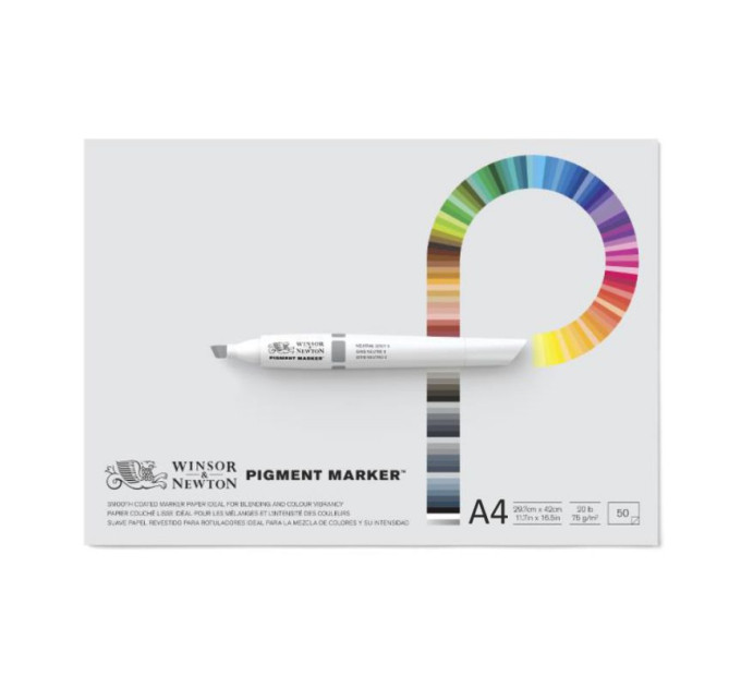Склейка Pad для маркеров Pigment marker, A4, 21x29.7 см, W&N, 50 л