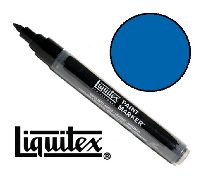 Акриловый маркер Liquitex, Paint Marker 2 мм, №470 Cerulean Blue Hue