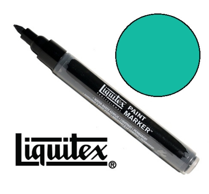 Акриловый маркер Liquitex, Paint Marker 2 мм, №660 Bright Aqua Green