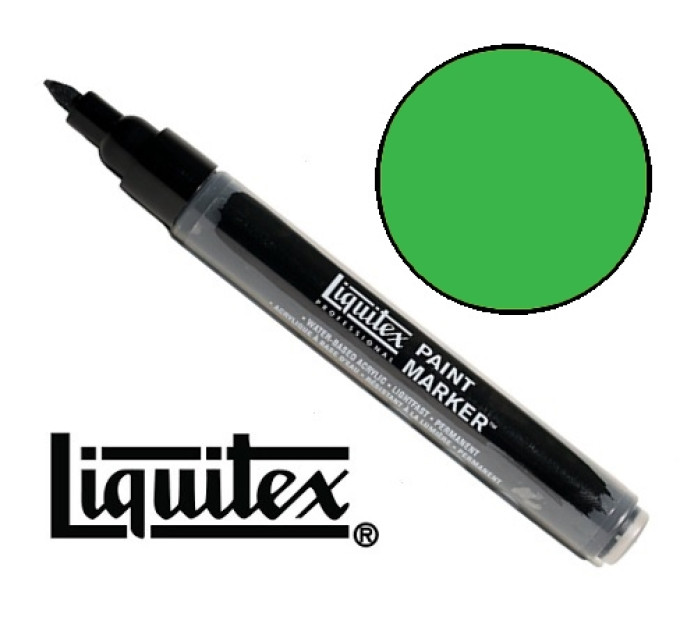 Акриловый маркер Liquitex, Paint Marker 2 мм, №985 Fluorescent Green